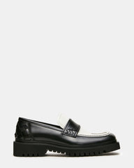 VINCENZO BLACK/WHITE LEATHER