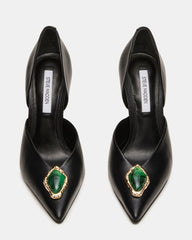 NYSA STONE BLACK LEATHER