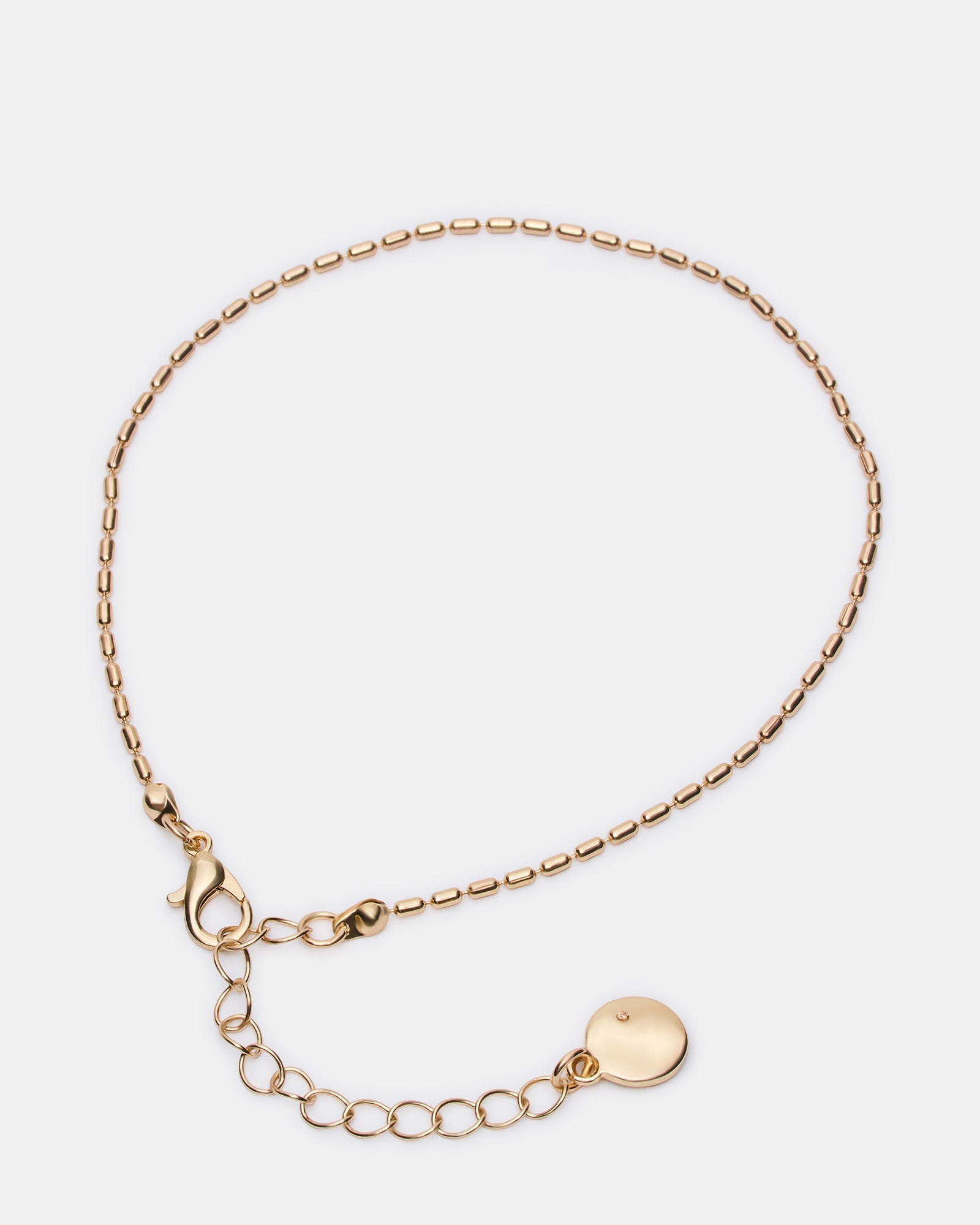 HERRINGBONE CHAIN ANKLET SET GOLD