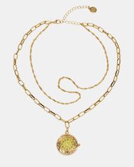 WATCH PENDANT NECKLACE GOLD